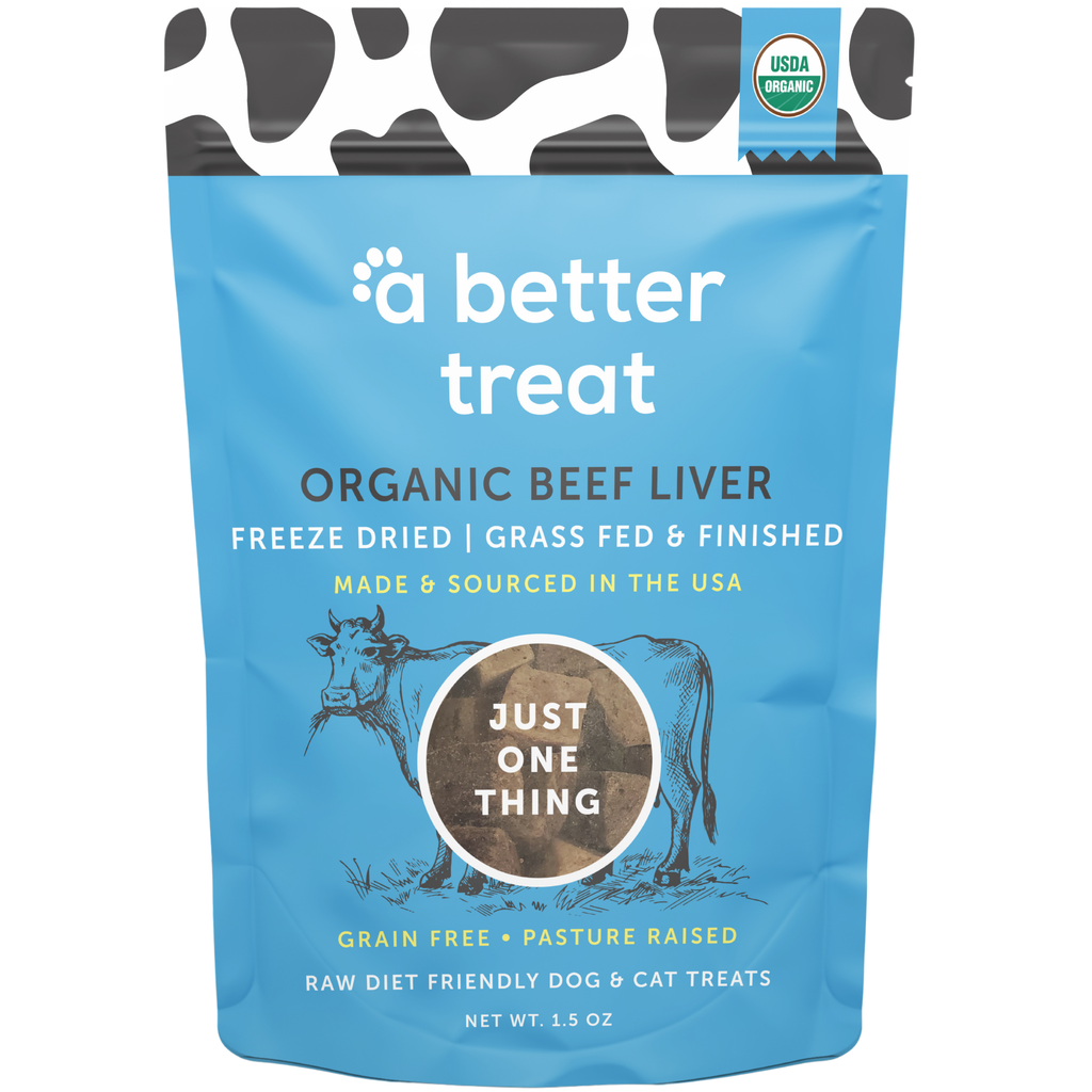 Organic Freeze Dried Raw Grass Fed & Finished Pasture Raised Beef Liber Dog and Cat Treats