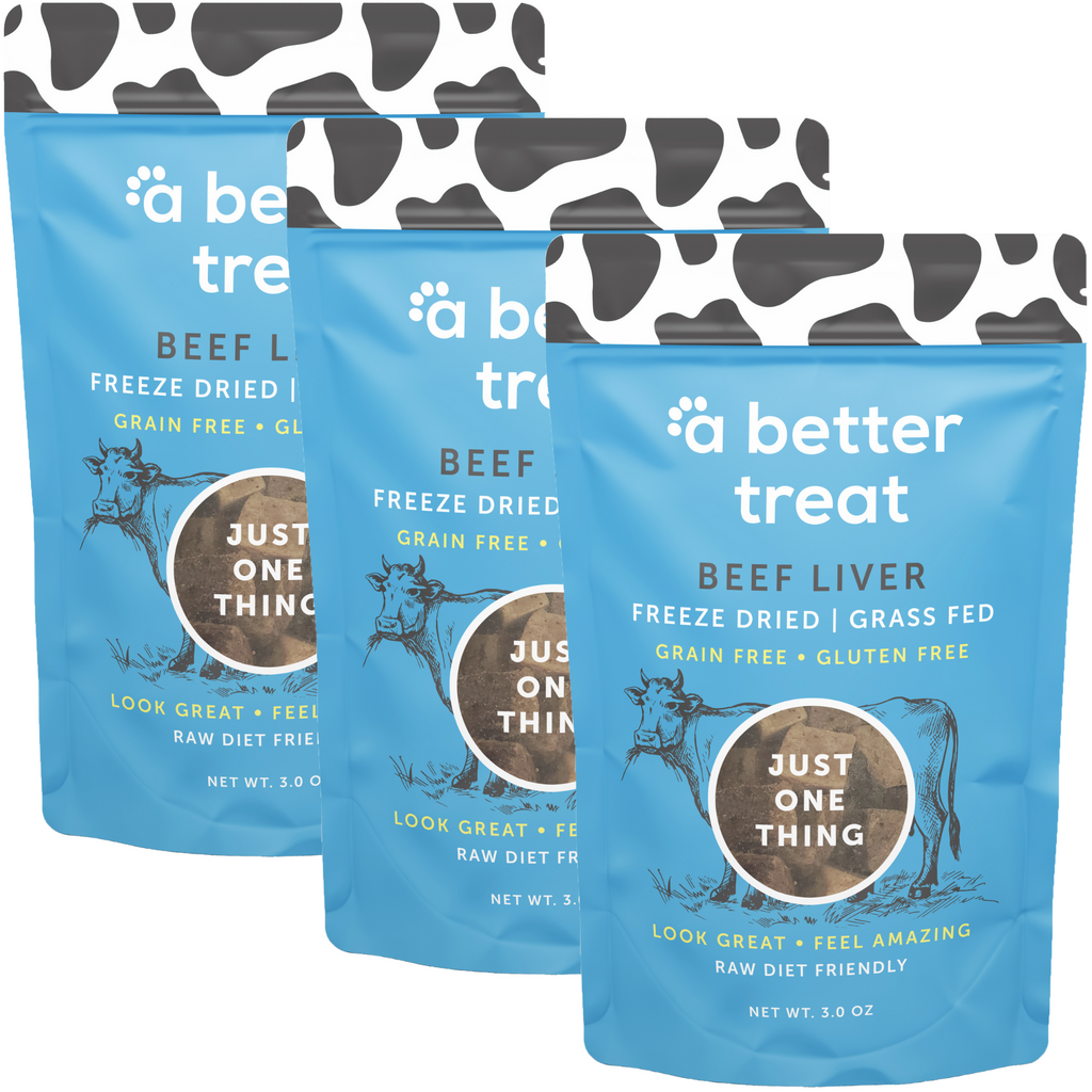 3 Pack - Freeze Dried Raw Grass Fed Beef Dog and Cat Treats