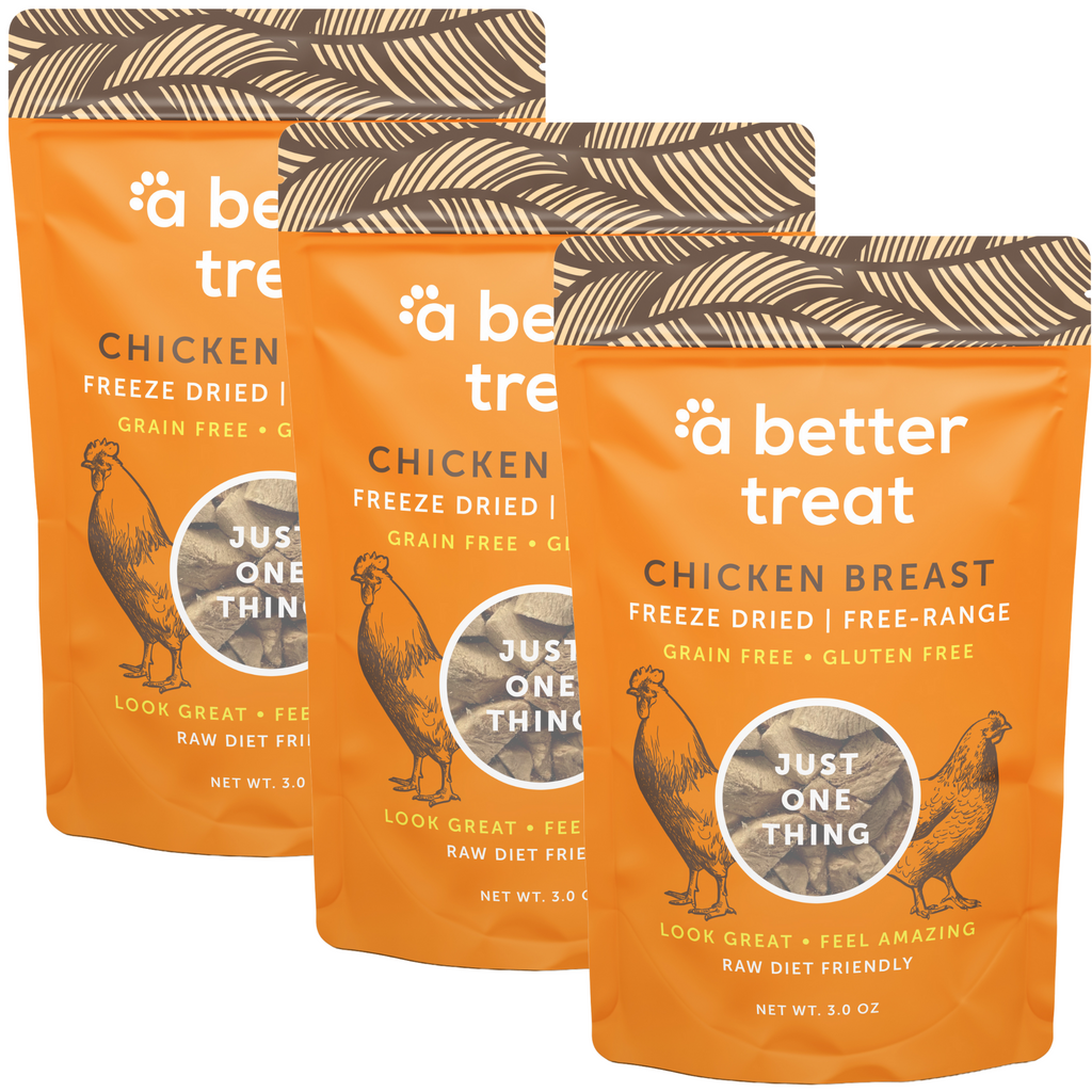 3 Pack - Freeze Dried Raw Free Range Chicken Breast Dog and Cat Treats
