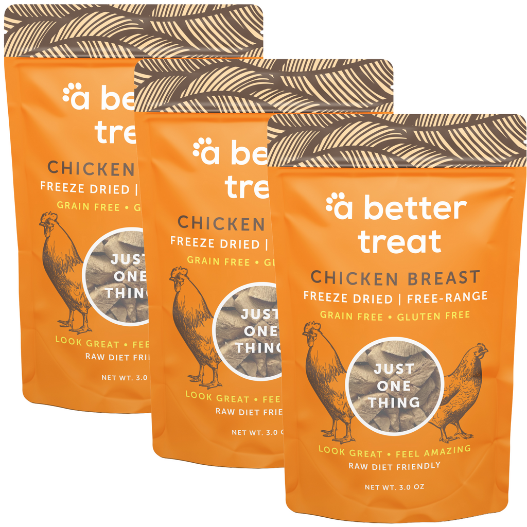 3 Pack Freeze Dried Raw Free Range Chicken Breast Dog and Cat