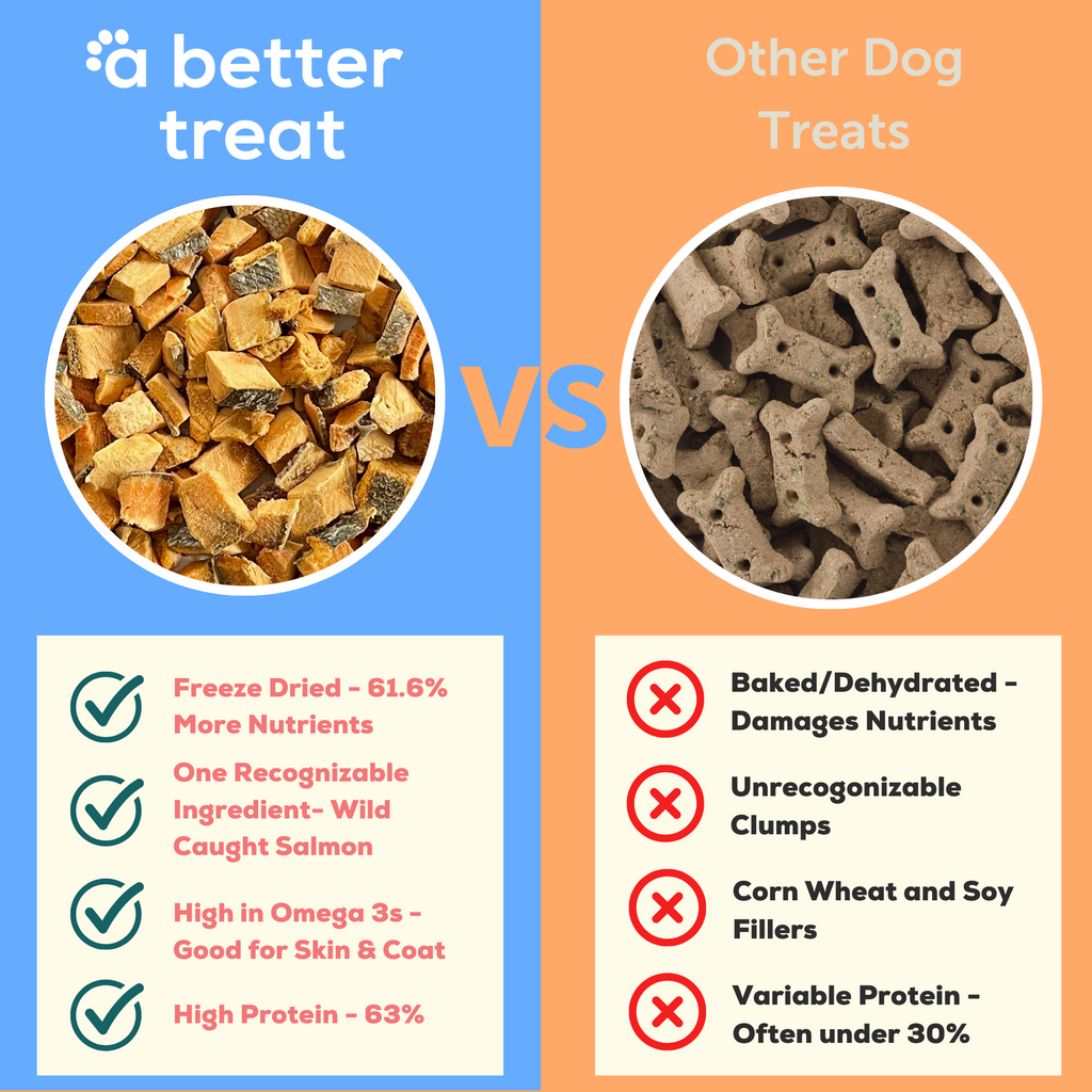 A Better Treat Freeze Dried Wild Caught Salmon Dog Treats