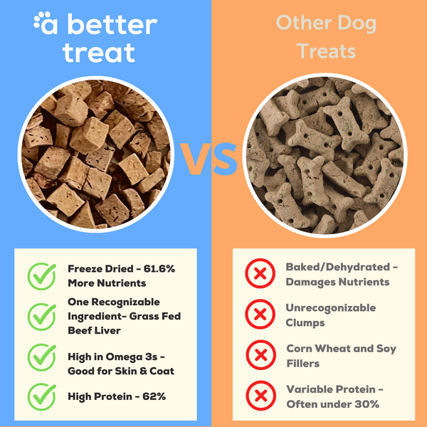 Freeze Dried Raw Grass Fed Beef Dog and Cat Treats